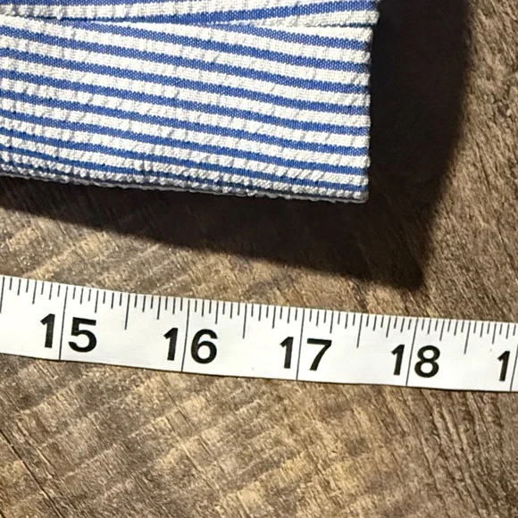 Kasper Blue and White Striped Blazer & Pants - Picture 9 of 16